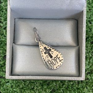 Brighton Silver Hope Cross Pennant Charm